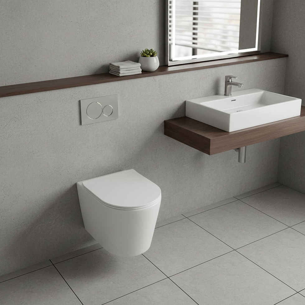 Thumbnail: ATLA Rimless Wall Hung Toilet Pan & Soft Close Seat