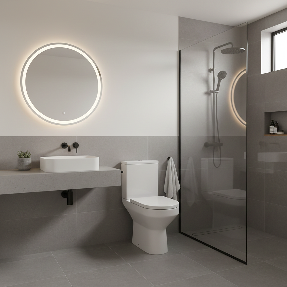 Thumbnail: VITA Comfort Height Rimless Close Coupled Toilet & Soft Close Seat