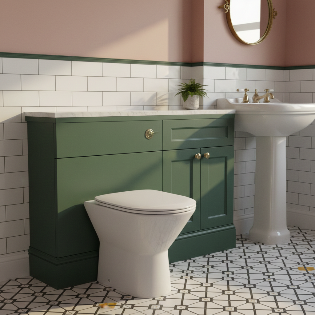 NESE Rimless Back to Wall Toilet Pan & Soft Close Seat