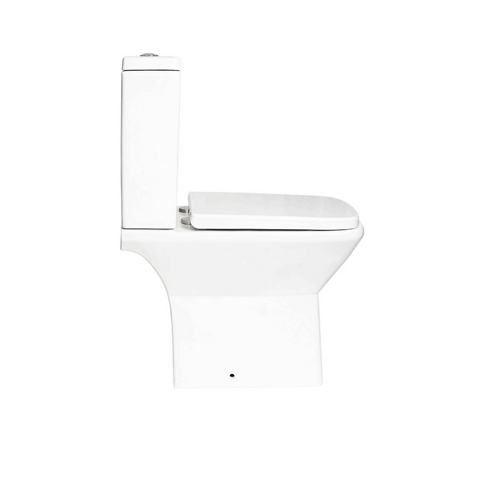 Thumbnail: Modern Rimless Close Coupled Toilet with Soft Close Seat