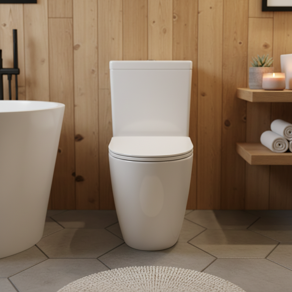 Thumbnail: TAPY Rimless Comfort Height Close Coupled Toilet & Soft Close Seat