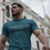 Thumbnail: Pixel Print T-Shirt - Steel Blue