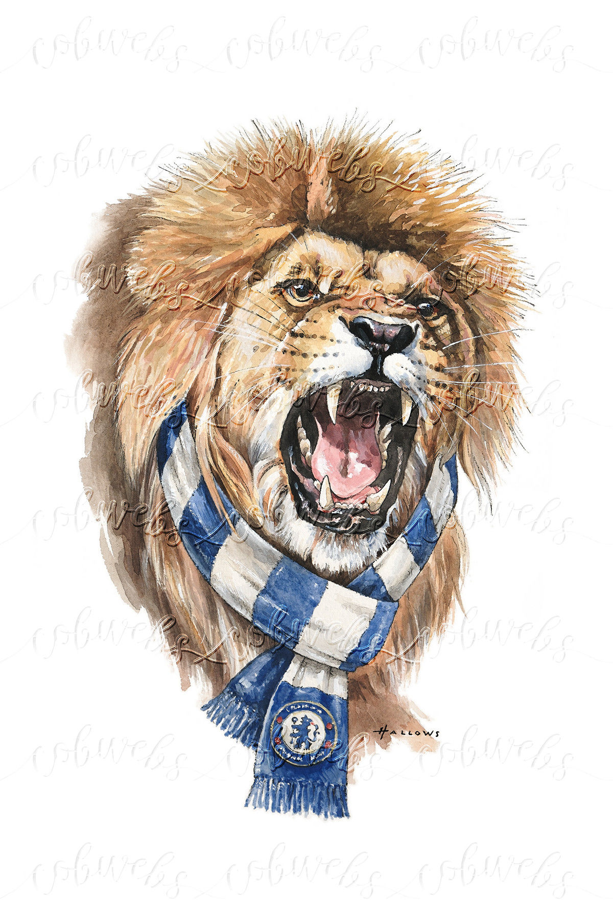 Chelsea FC Lion with scarf