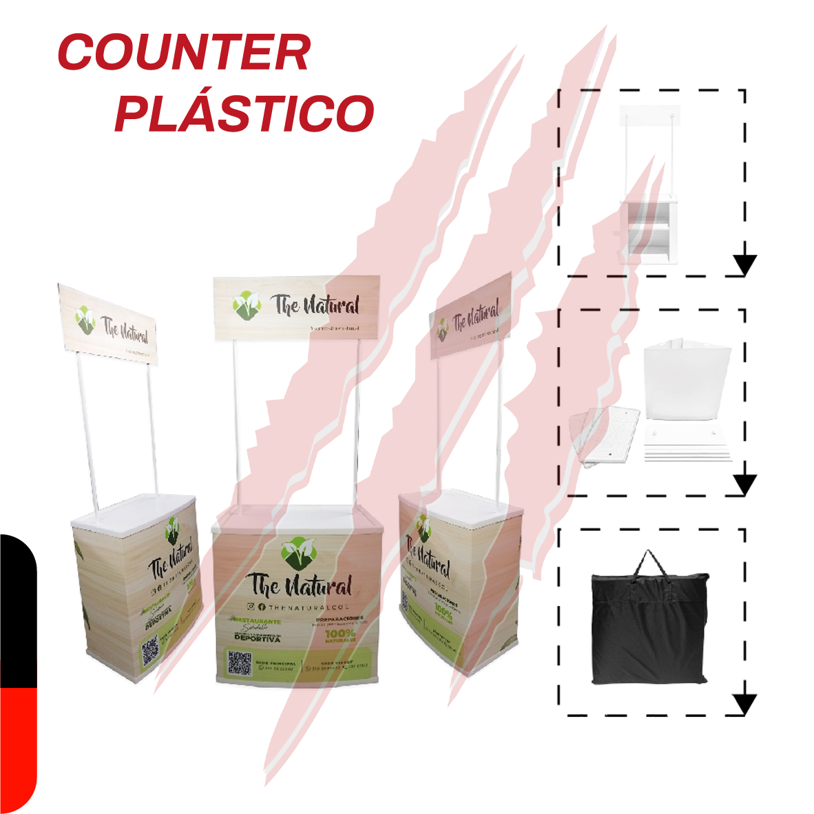 Counter Plastico blanco