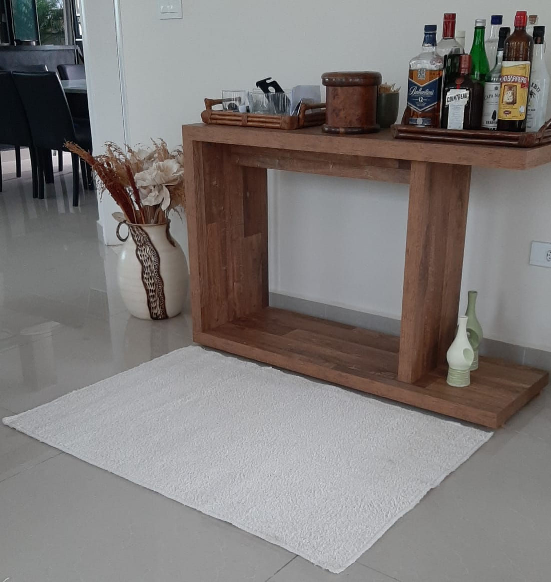 Tapete algodão par Sala/Quarto   - 0,80 x 1,20 - Cor Cru