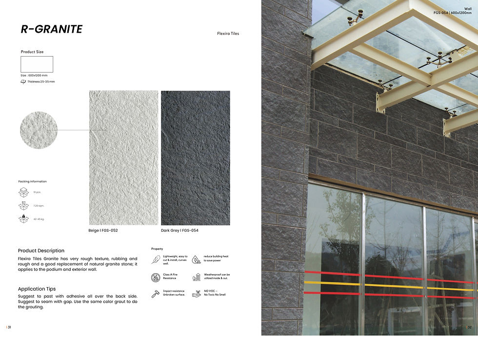 Thumbnail: Flexira Tiles - R-Granite Beige