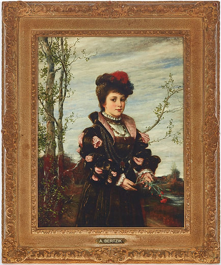 Anton Bertzik A Morning Walk c1880