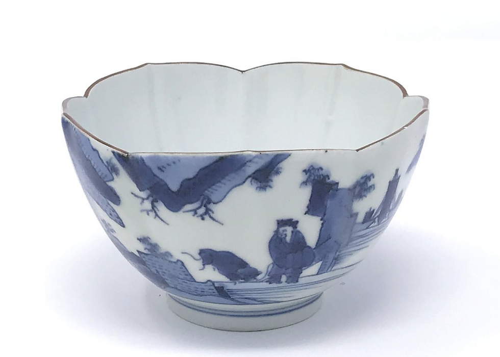 Thumbnail: A set of five 17th century Ai-Kakiemon 'Deshima Island' bowls, circa 1680-90