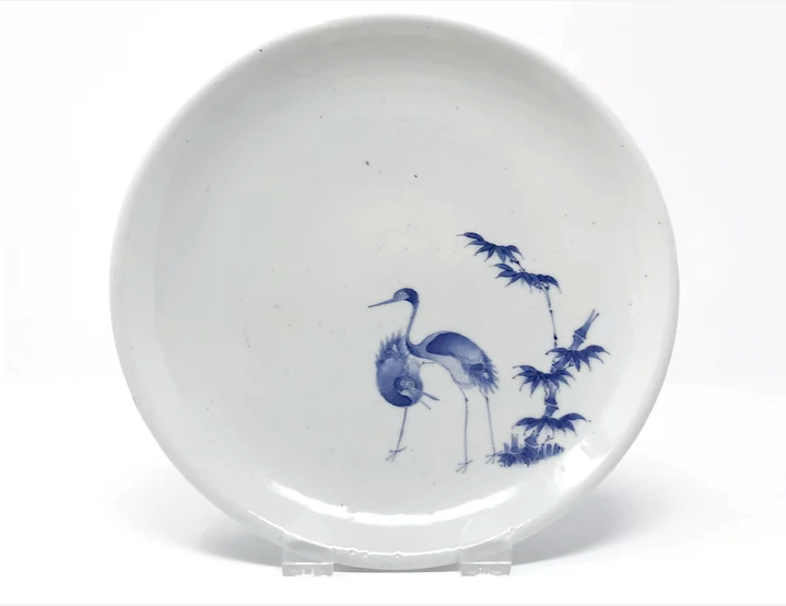 Thumbnail: A superb 17thC Japanese Ai-Kakiemon cranes dish, Nangawara kiln Arita c1660-1670
