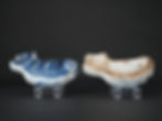 Thumbnail: A Ming Dynasty ko-sometsuke shrimp form kogo incense container Tianqi