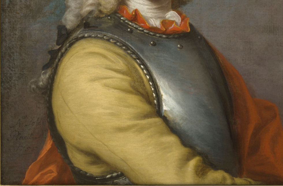 Thumbnail: Andrea Soldi (Italian, 1703-1771)' Portrait of James Francis Edward Stuart', oil on canvas painting, dated 1755