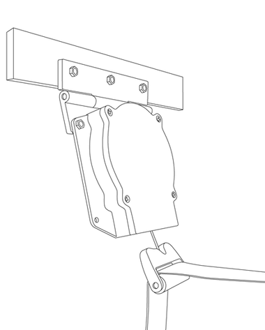 Strapmaster. Ziehen Sie den Spanngurt auf die gegenüberliegende Seite des Aufbaus und schieben Sie dort ebenfalls das offene Ende durch die Führungsrolle.
