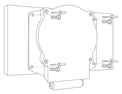 Strapmaster. Montieren Sie das Rücholsystem am oberen Dachspriegel mit Schrauben oder Blindnieten. Optional für Dachspriegel unter 140 mm: Befestigen Sie die Adapterplatte mit dem montierten Rückholsystem so an dem Dachspriegel, dass sich das Scharnier frei bewegen lässt.