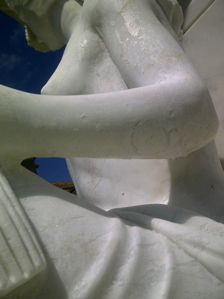 White Carrara Fountain Repair