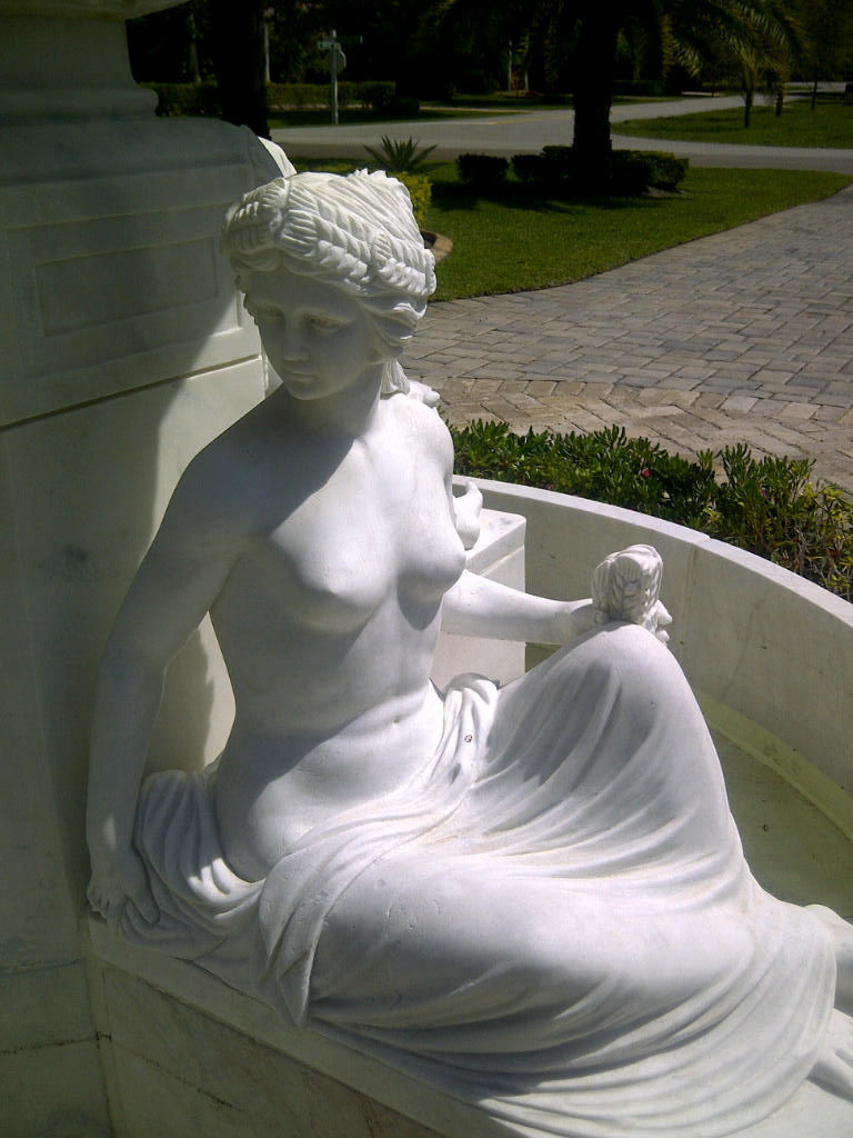 White Carrara Fountain Repair