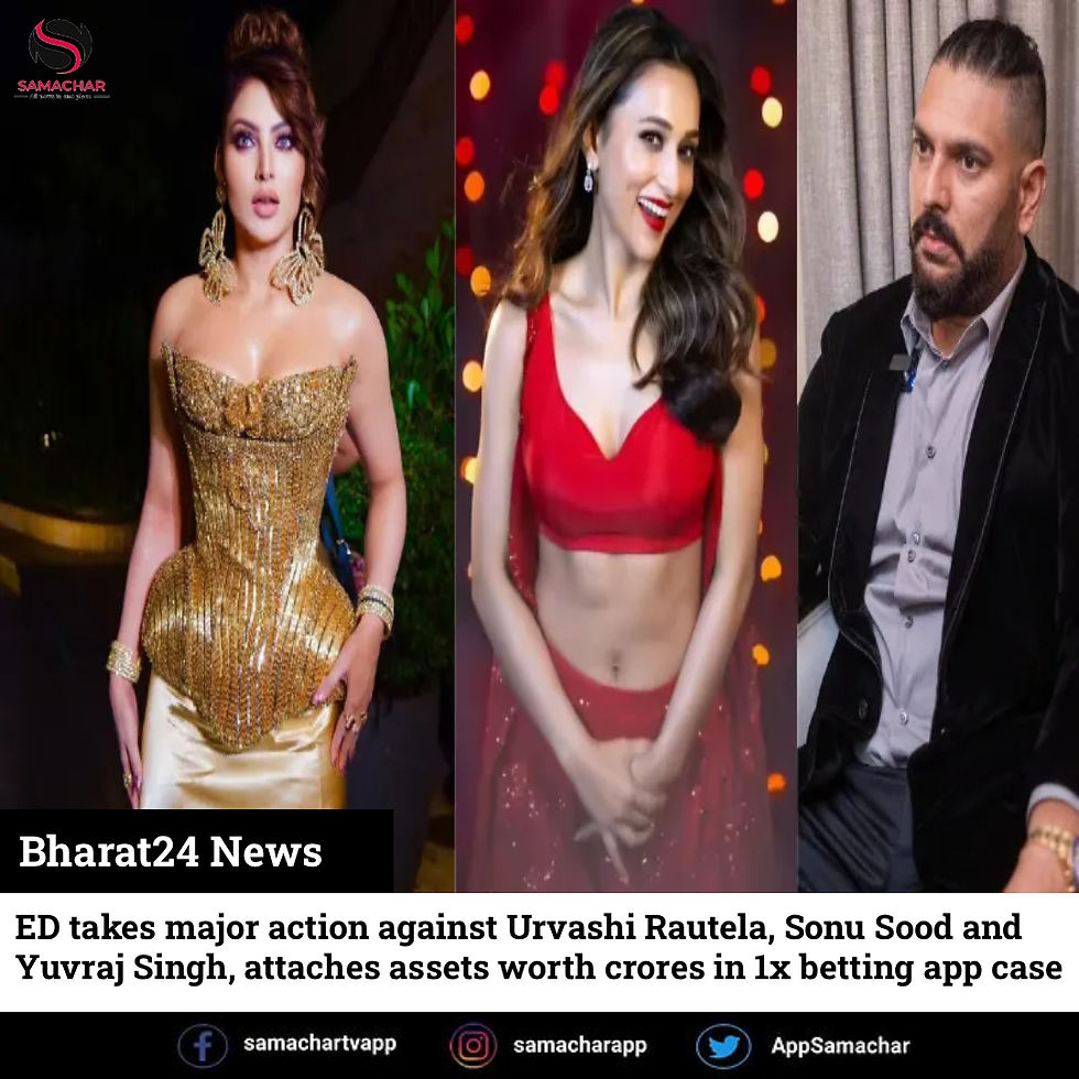 ED takes major action against Urvashi Rautela, Sonu Sood and Yuvraj Singh, attaches assets worth crores in 1x betting app case