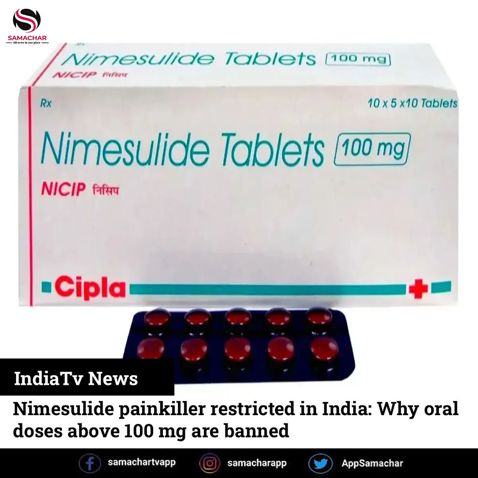 Nimesulide painkiller restricted in India: Why oral doses above 100 mg are banned