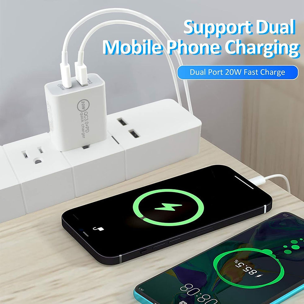 Thumbnail: 2 IN 1 CHARGER FOR IPHONE/ GALAXY NOTE 20W CHARGER CAR CHARGER HOME CHARGER