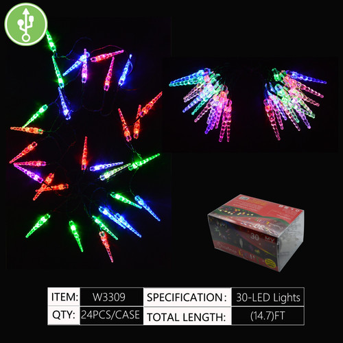 CHRISTMAS LIGHTS/FALLING RAIN SKY TIME INC