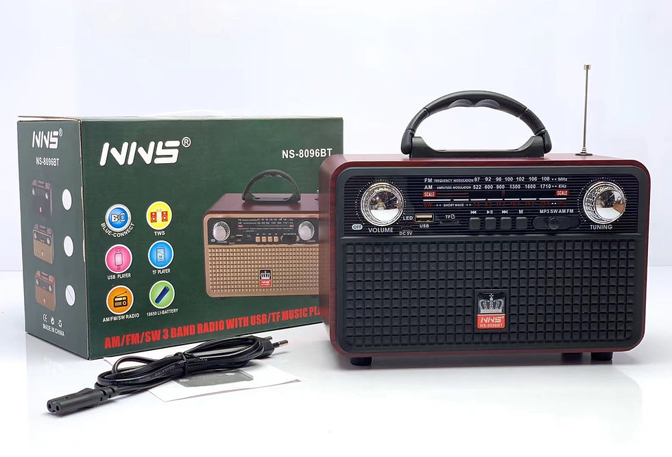 Thumbnail: NS-8096BT PORTABLE VINTAGE RADIO BLUETOOTH/USB SPEAKER