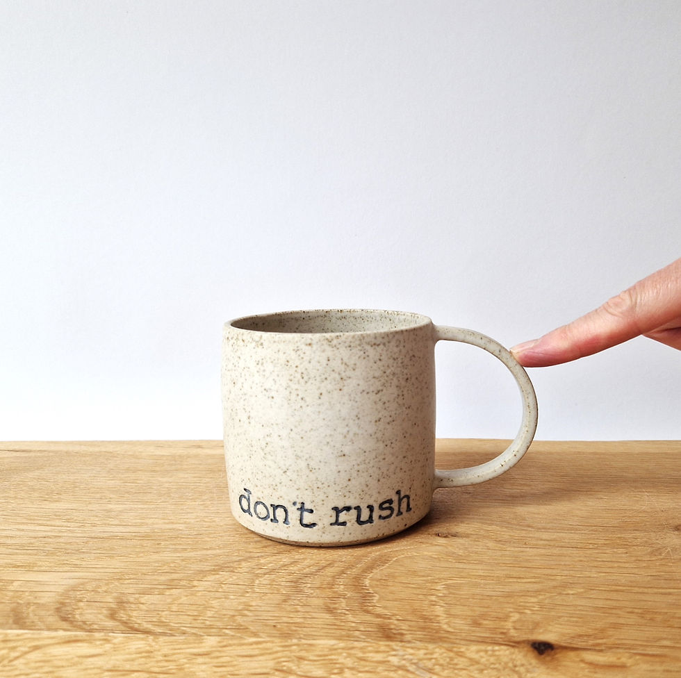 Miniaturbild: Serie "Speckled" - Tasse "don't rush"