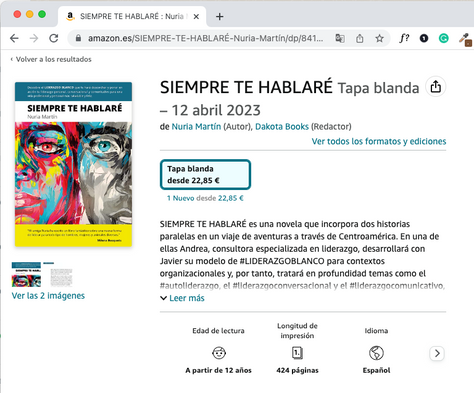 ¡"Siempre te hablaré" ya esta disponible en Amazon!