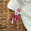 Thumbnail: Macrame Mini Pink Daisy Keychain