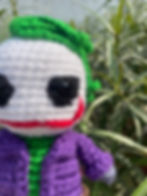 Crochet Batman's Joker Figurine Face View