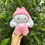 Thumbnail: Crochet Bunny in Overalls Soft Toy Pink