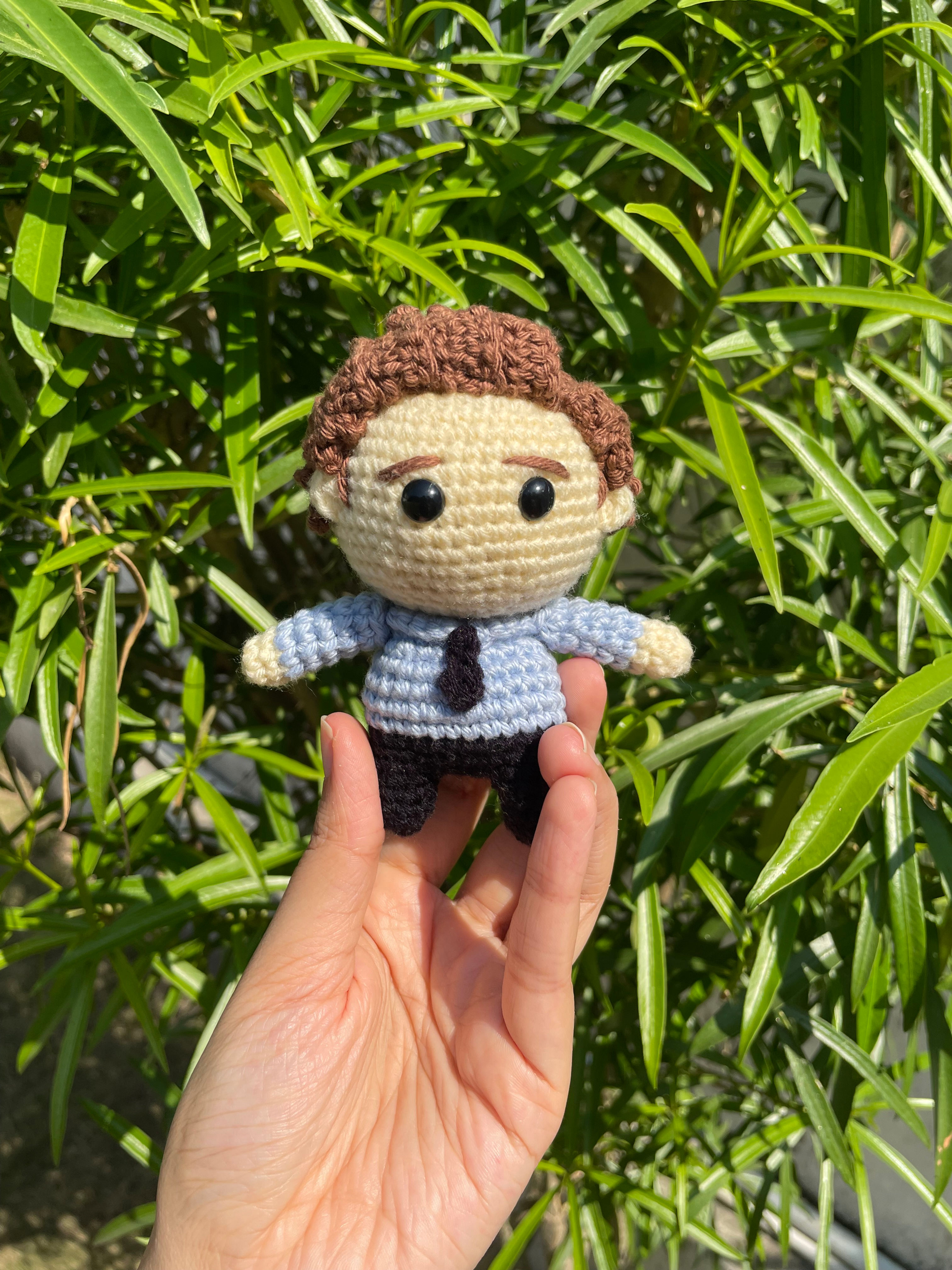 Crochet Jim Halpert Figurine Front
