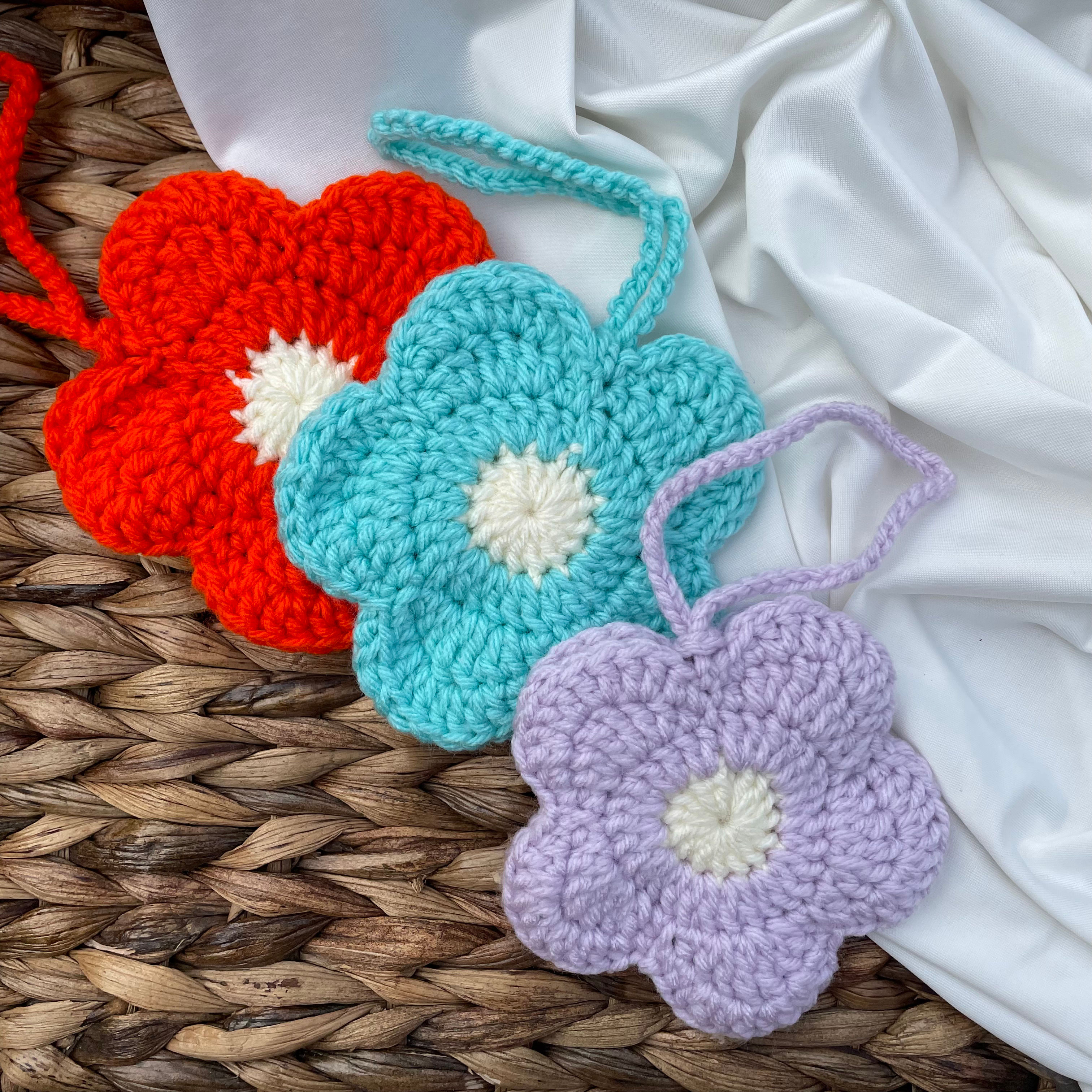 Crochet Flower Pouch