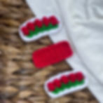 Crochet Red Tulips Hairclips Set of 3