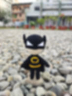 Crochet Batman Figurine Black Suit Front View