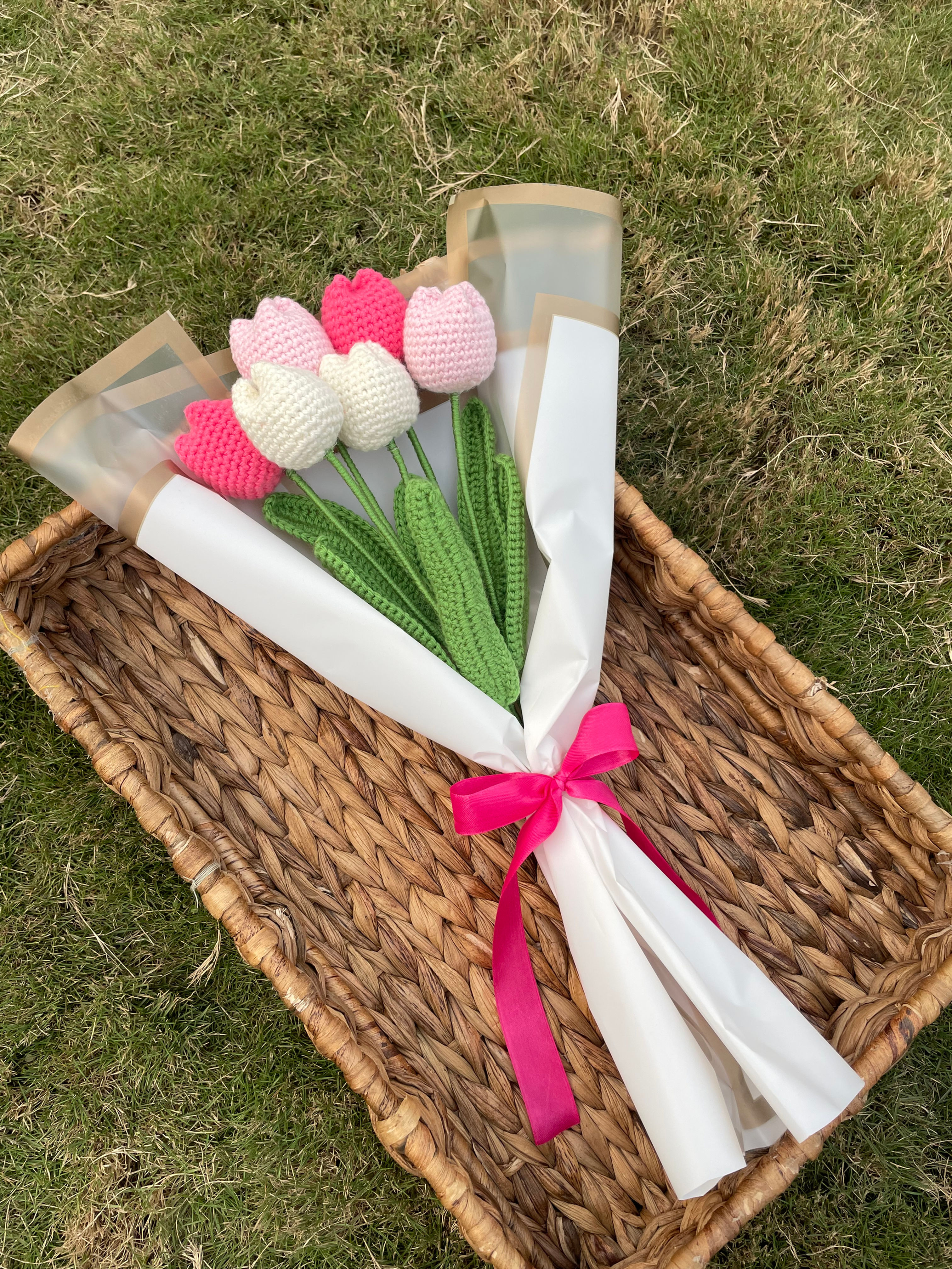 Crochet Mini Tulips Bouquet