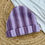 Thumbnail: Crochet Lilac & Mauve Stripped Beanie