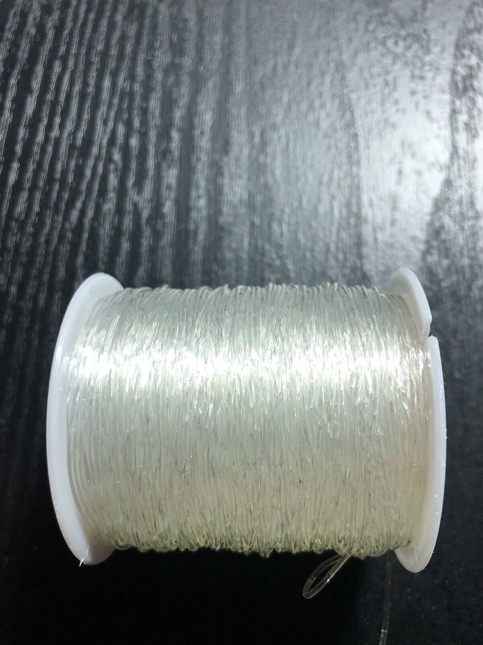Thumbnail: 0.8mm Clear Elastic Thread Stretchy Cord for Jewelry