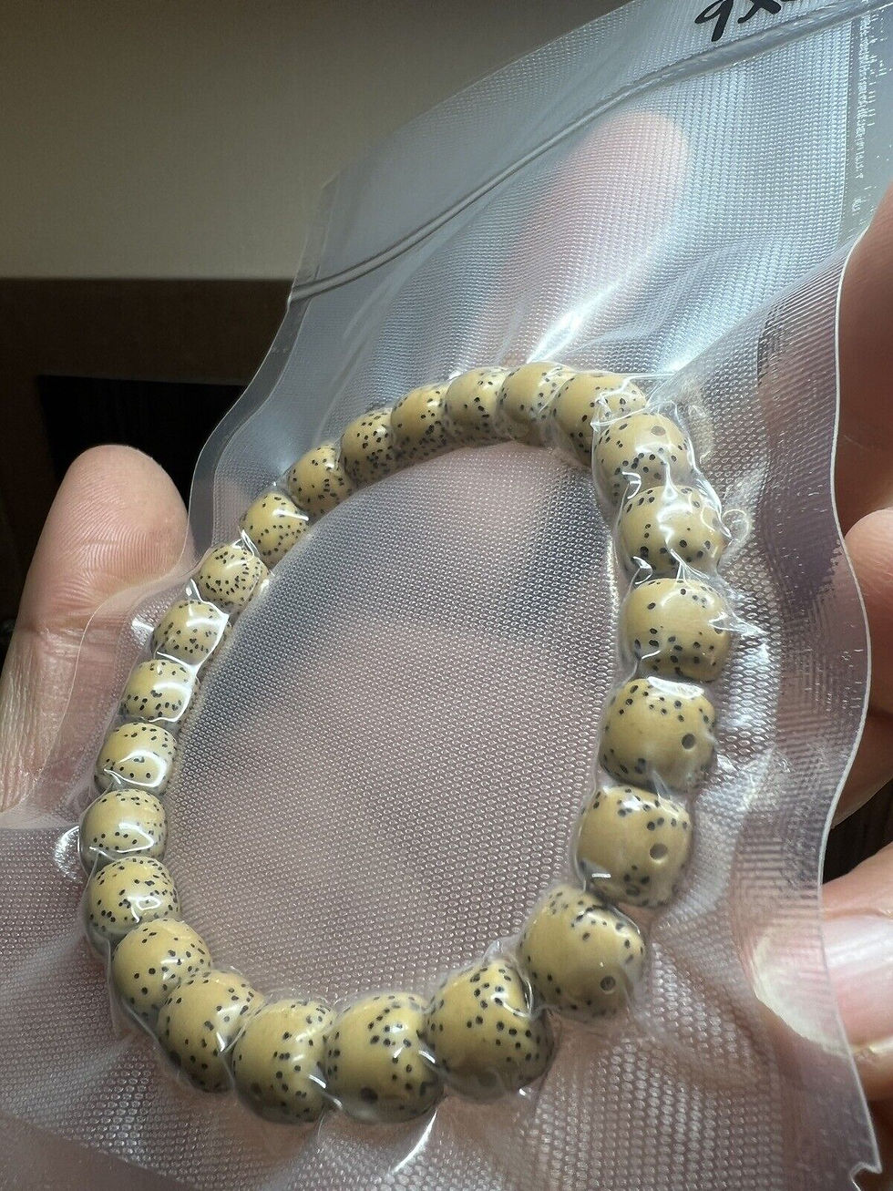 Thumbnail: 9×8mm Star & Moon Bodhi Prayer Beads Mala Bracelet
