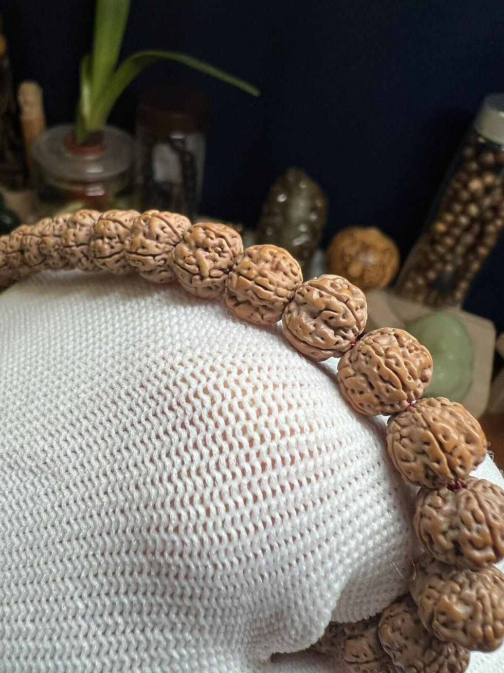 Thumbnail: 9.5x7.5mm Enlightened Spirit 108 Rudraksha Mala