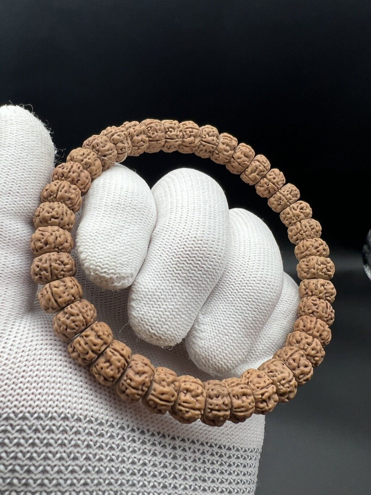 Exquisite 10.5×6.5mm Rudraksha Seed Bracelet