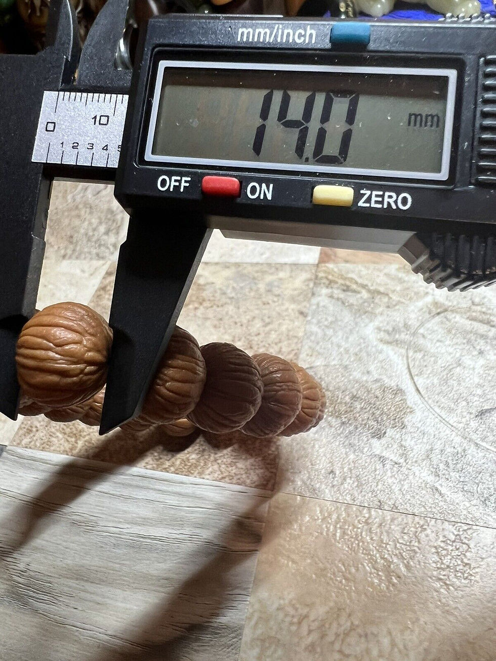 Thumbnail: Luxurious Hedgehog Walnut Bracelet - 17×14mm Beads
