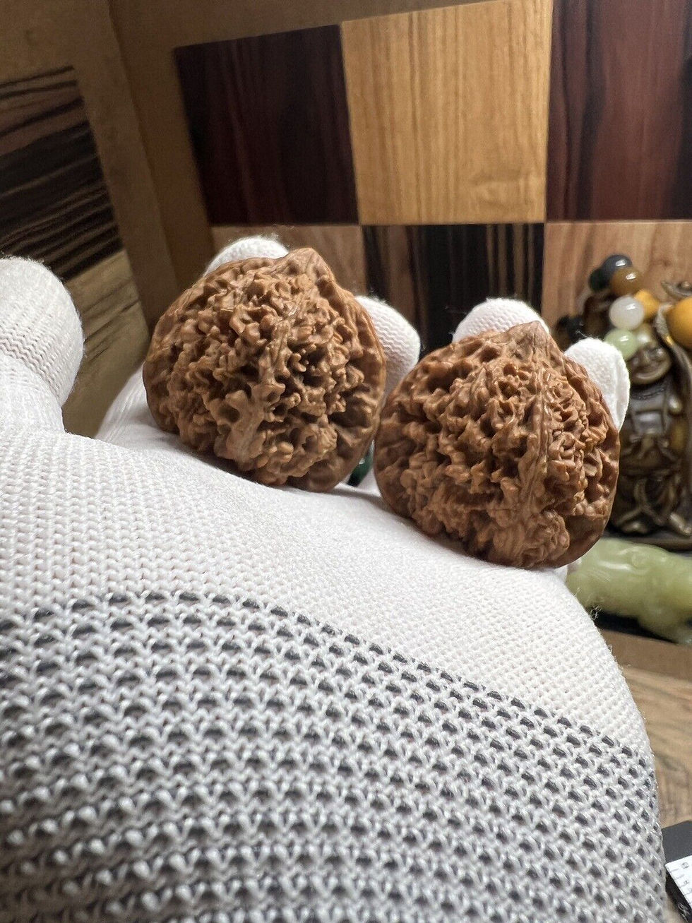 Thumbnail: 39.8×40×41.7mm Health Walnuts with Water Dragon Pattern