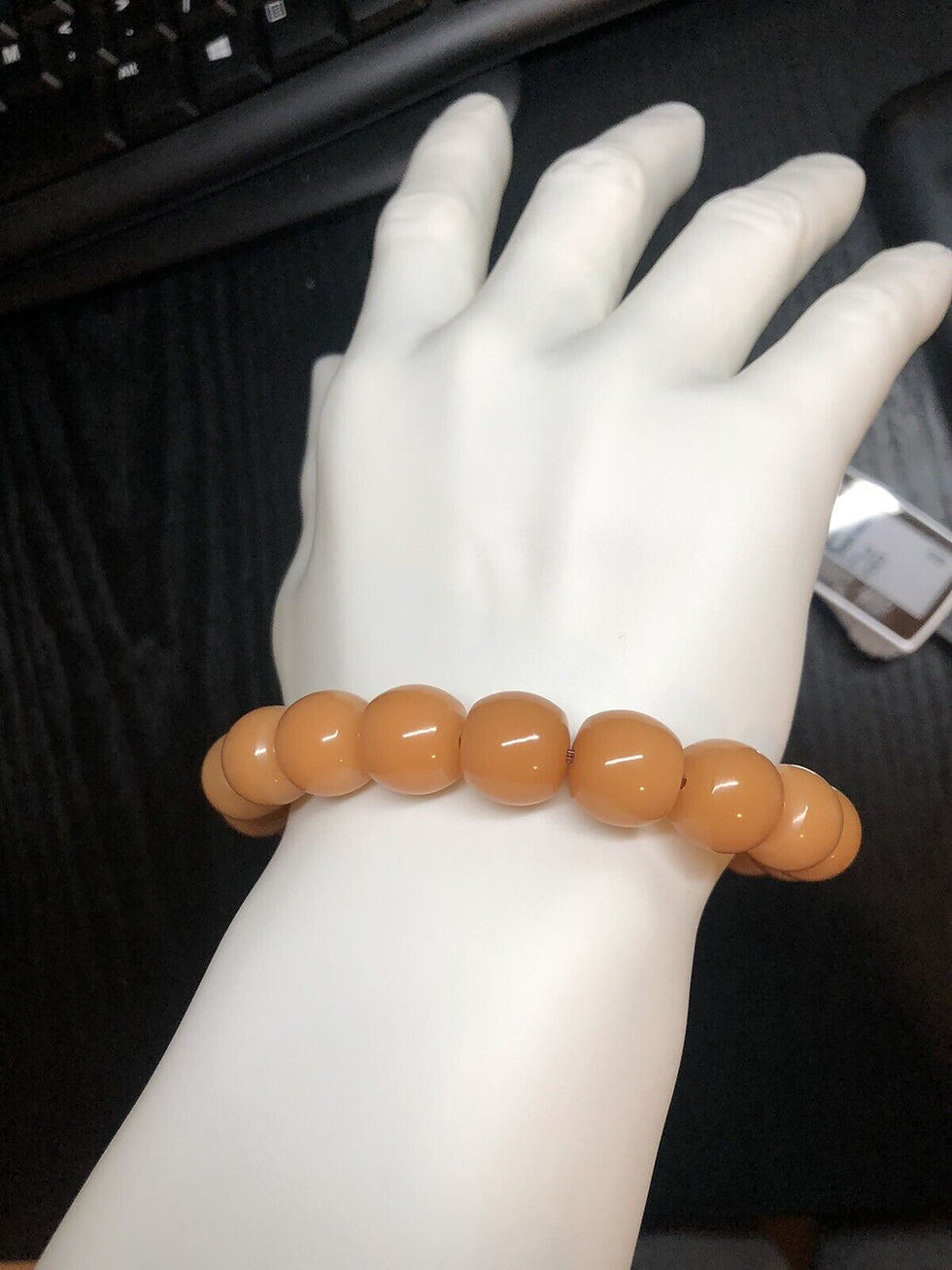 Thumbnail: 13mm Flawless Chenzi Jade Bodhi Bracelet