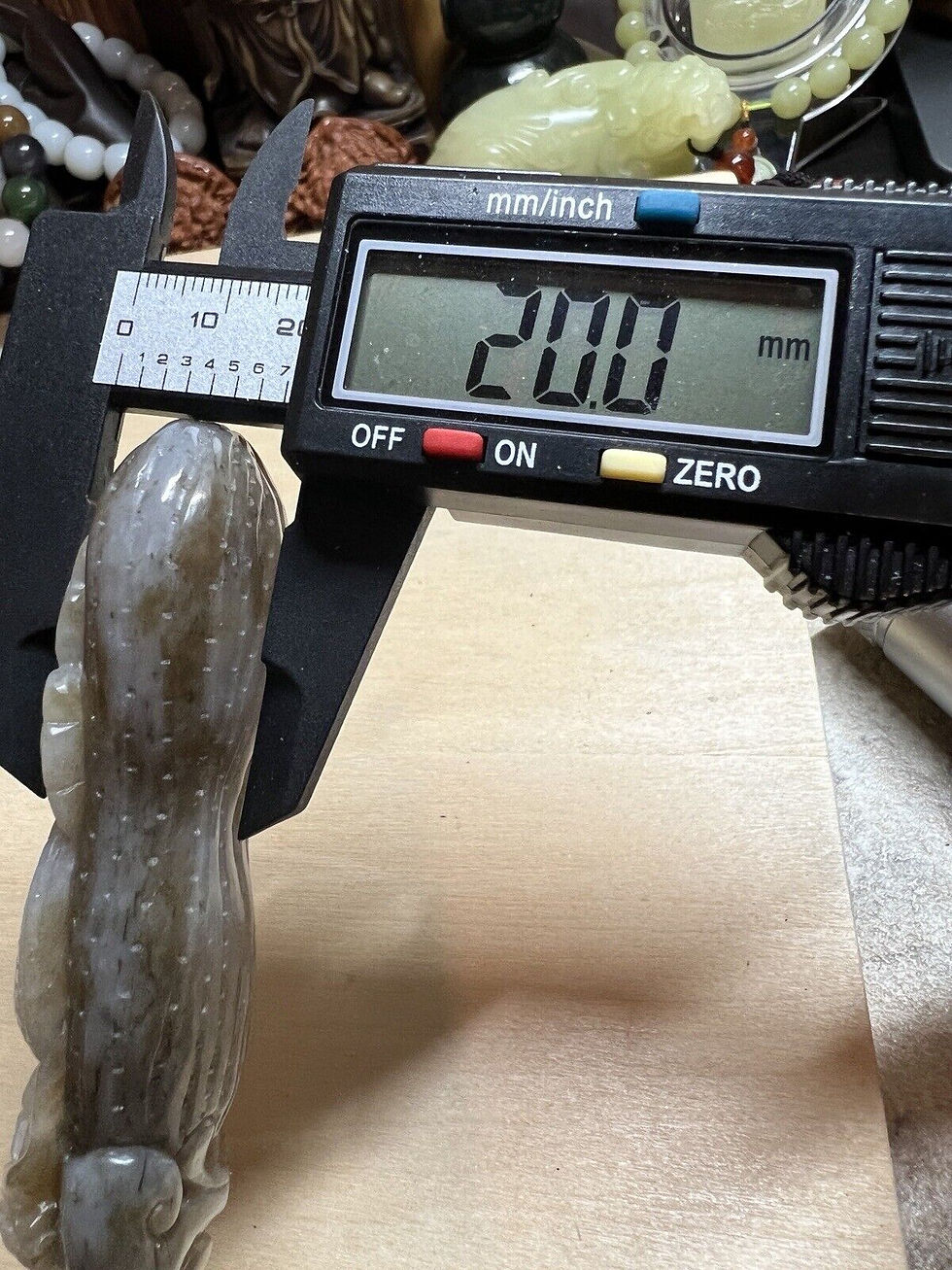 Thumbnail: 100% Hetian Jade Hand Carved Dragon Pendant