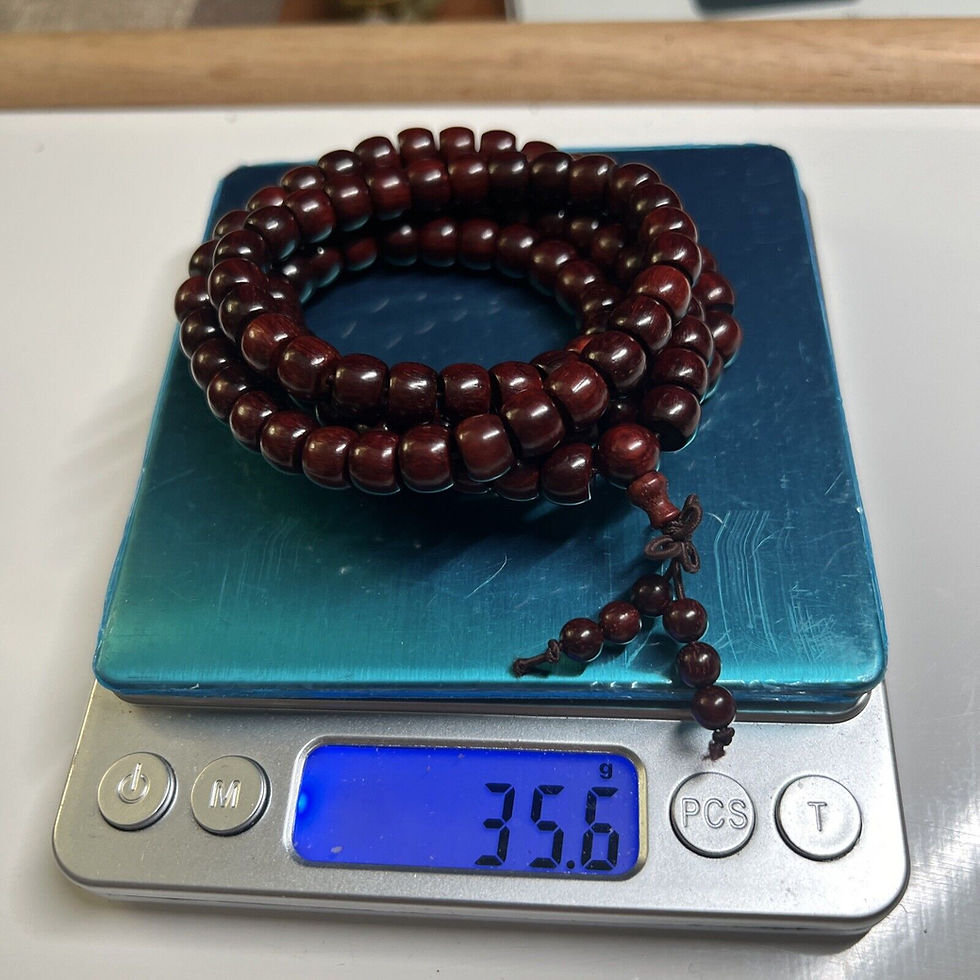 Thumbnail: High-Quality Small Leaf Red Sandalwood 108 Bead Bracelet