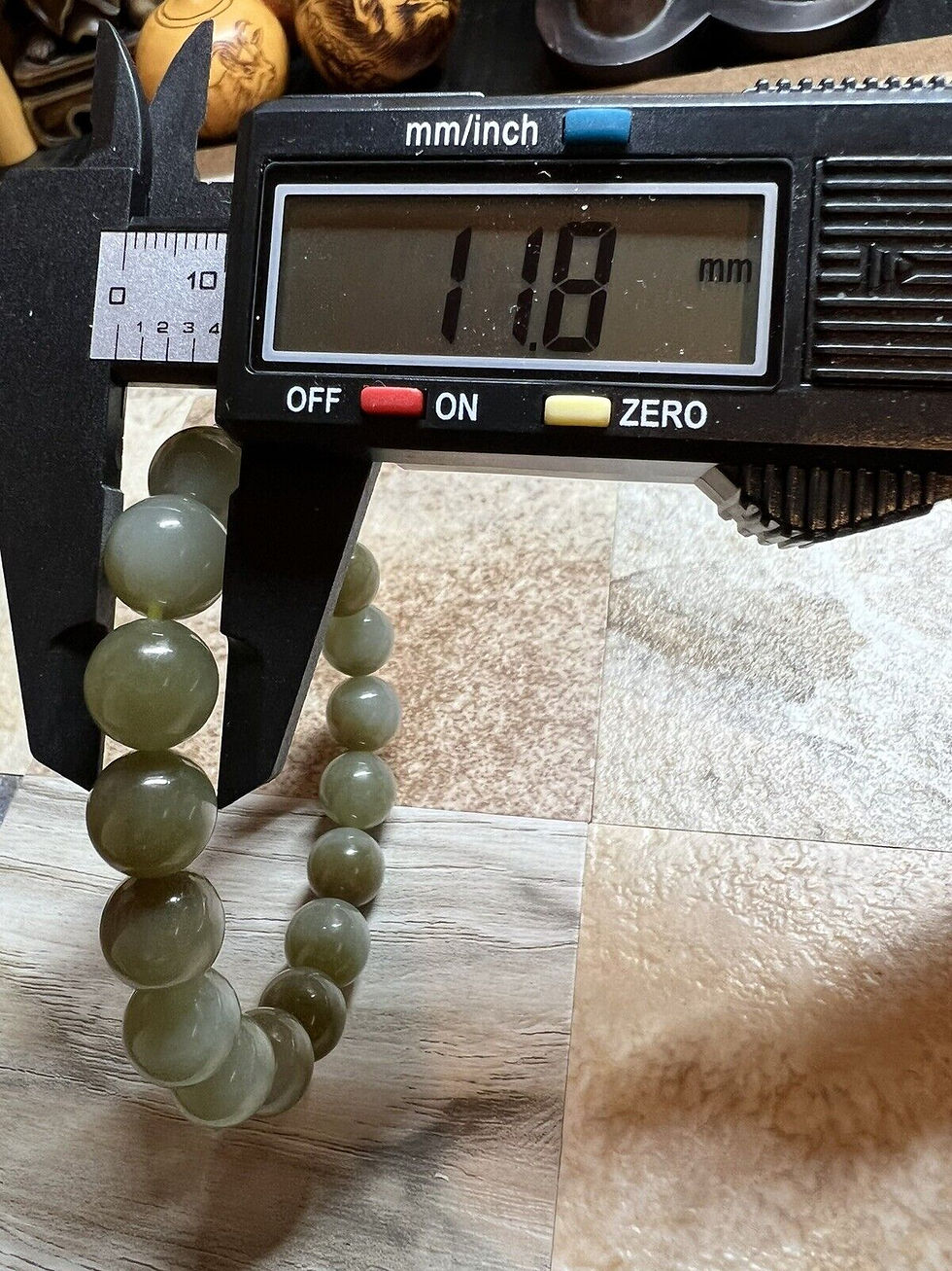 Thumbnail: Exquisite Qiemo Blue Semi-Sugar Cornucopia Hetian Jade Bracelet