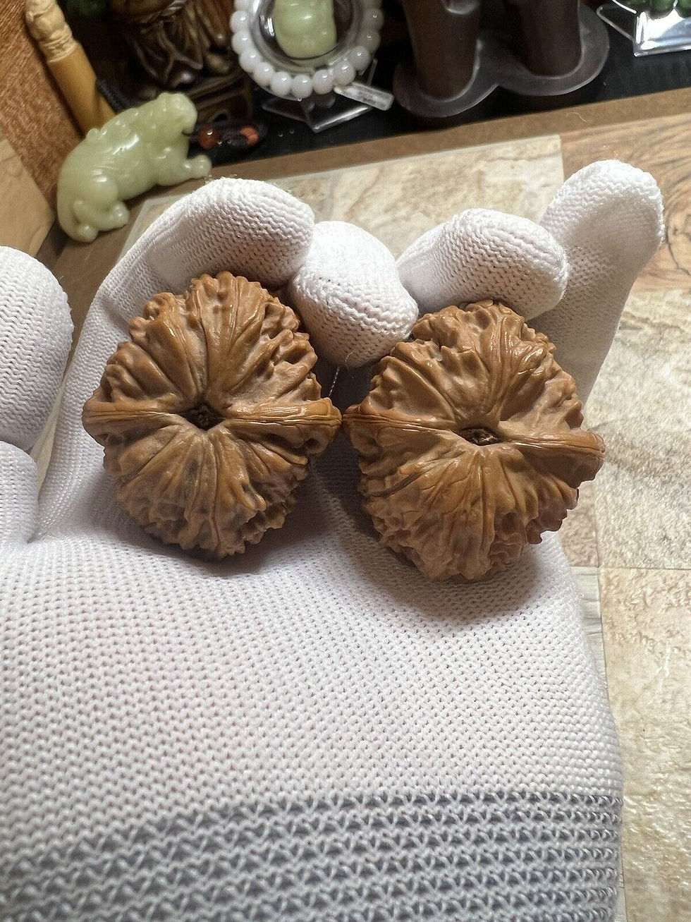 Thumbnail: 37.5×41.5×37mm Health Walnuts with Old Tree Big Belly Red Lion Pattern
