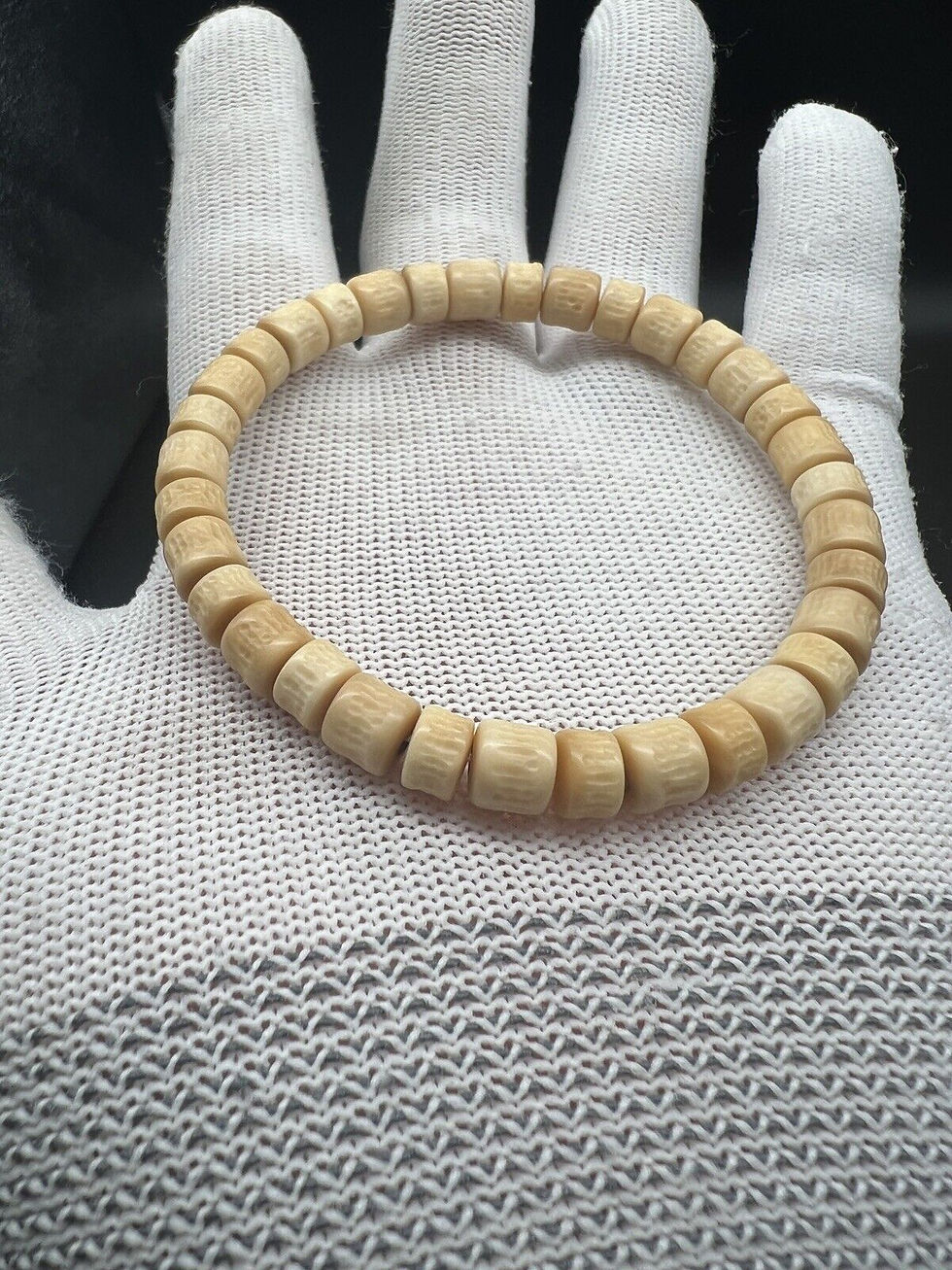 Thumbnail: 7mm Exquisite Hand-Carved Bodhi Seed Bracelet