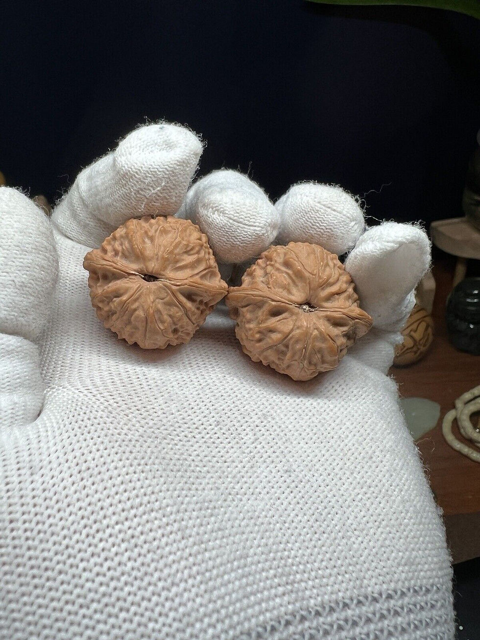 Thumbnail: Matched Chinese Health Walnuts - Pinggu Longevity Peach Design