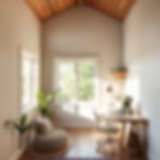 “Wellness-inspired Niagara home with a peaceful reading nook, natural light, and calming architectural design.