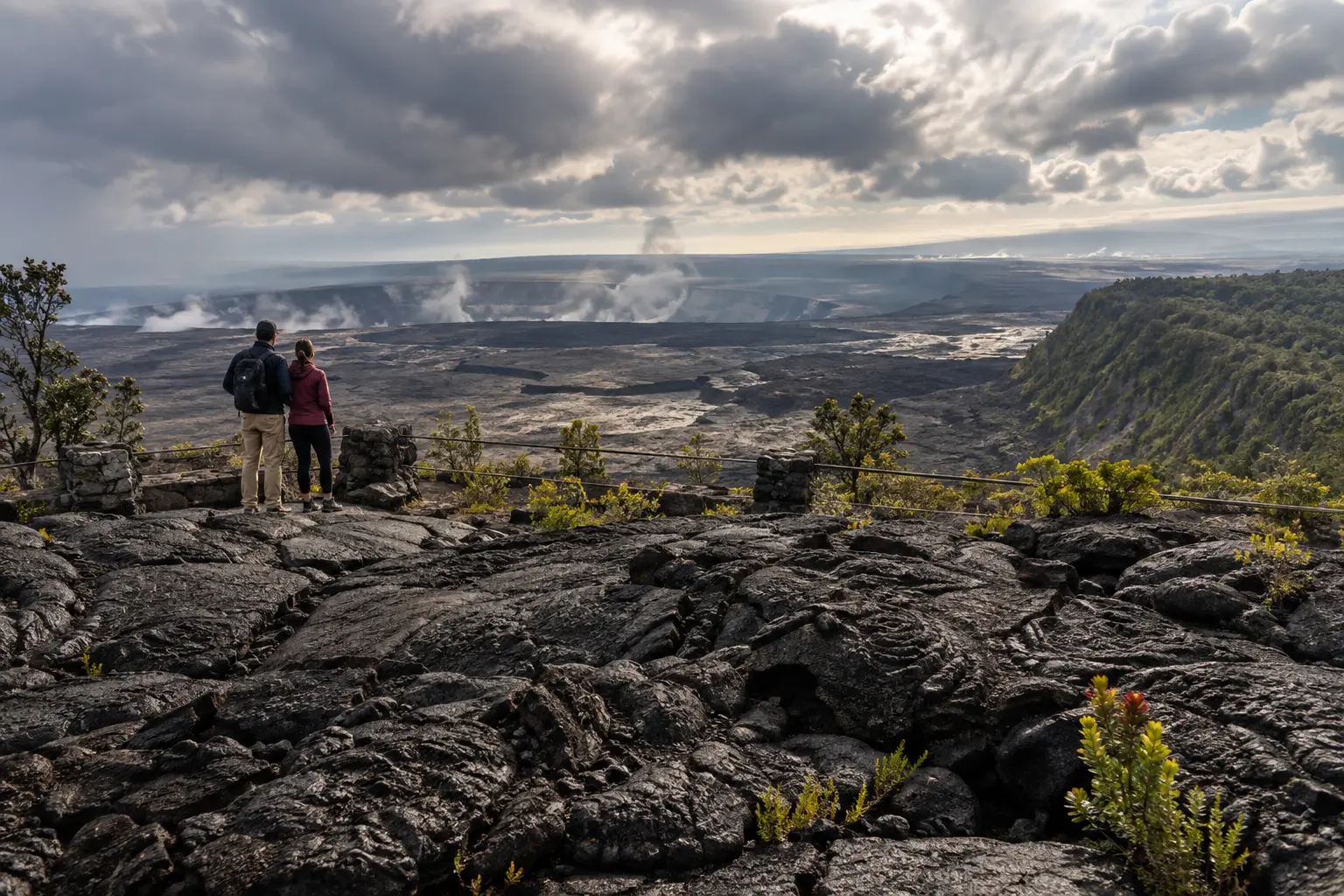 Volcanic coastline on Hawaii Island